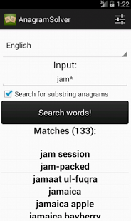Screenshot of AnagramSolver