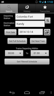 Screenshot of Train Schedule