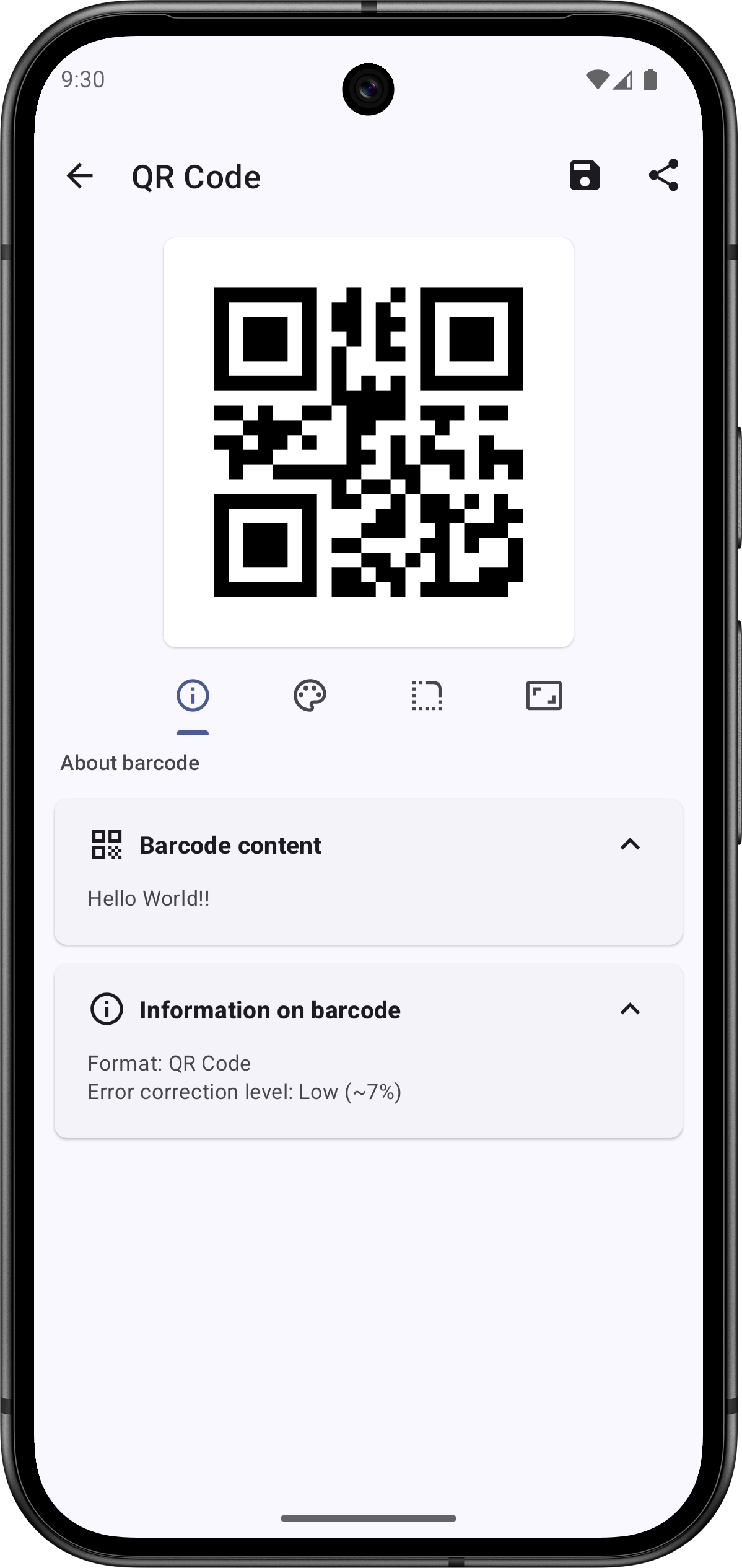 Screenshot of Barcode Scanner