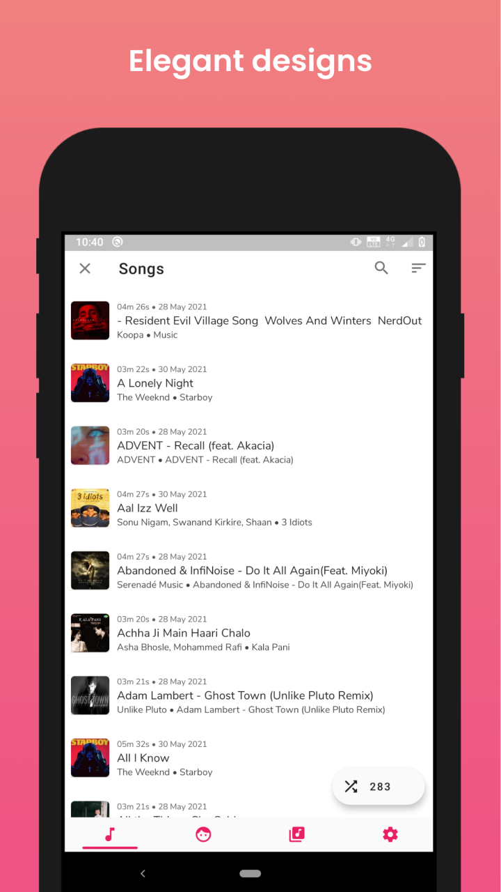 Screenshot of Music Player Lite