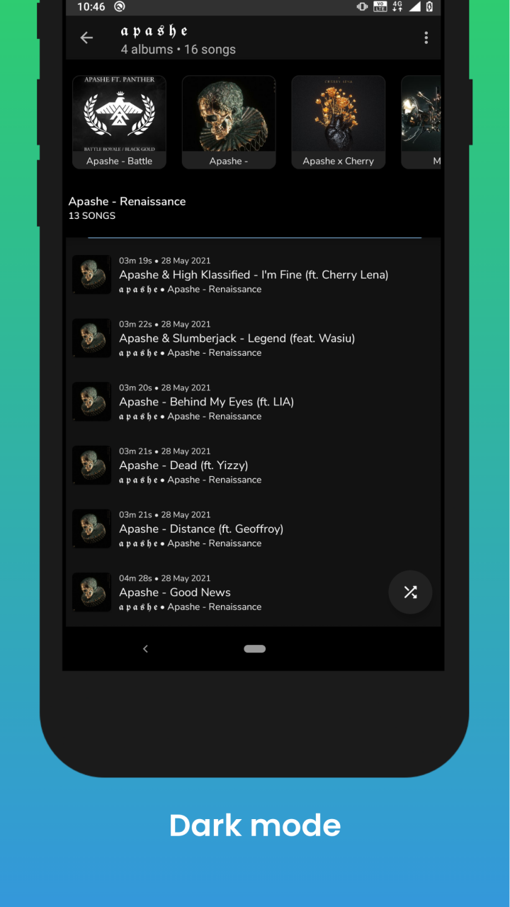 Screenshot of Music Player Lite