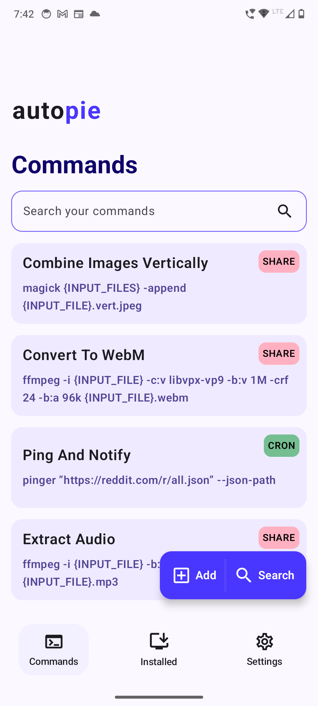 Screenshot of AutoPie