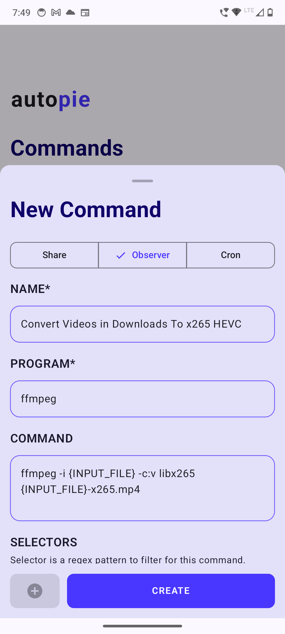 Screenshot of AutoPie