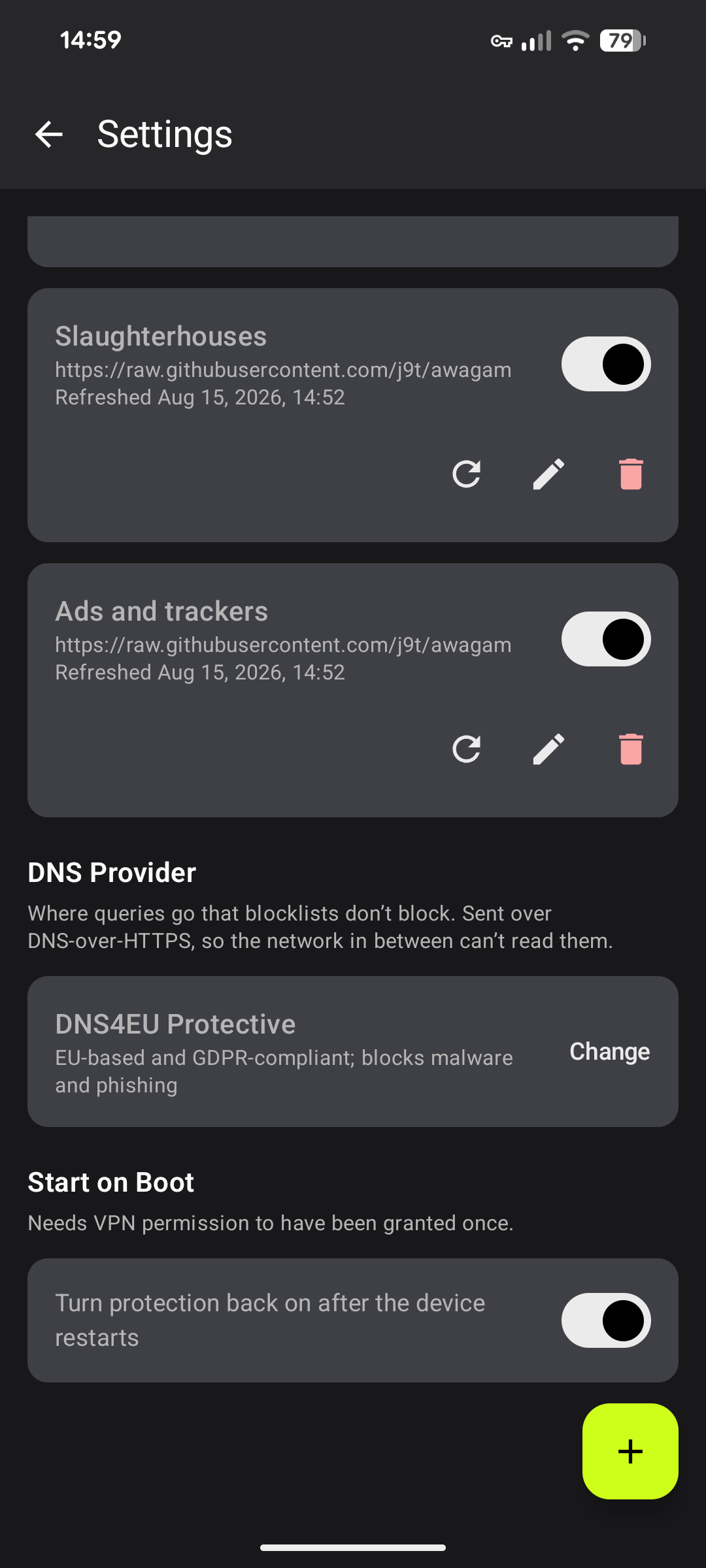 Screenshot of AWAGAM TLD and Domain Blocker