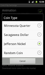 Screenshot of Coin Flip Addon