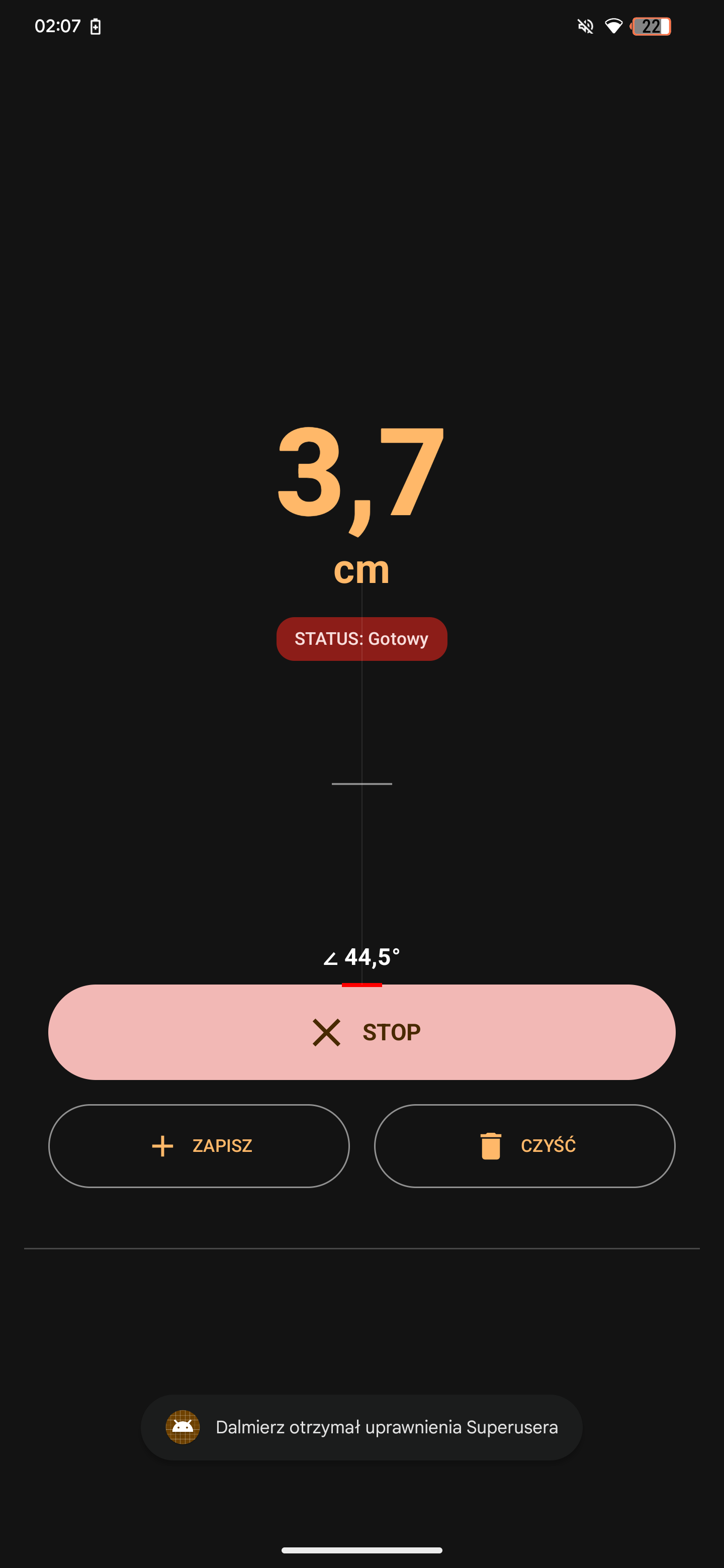 Screenshot of OnePlus Laser Tool