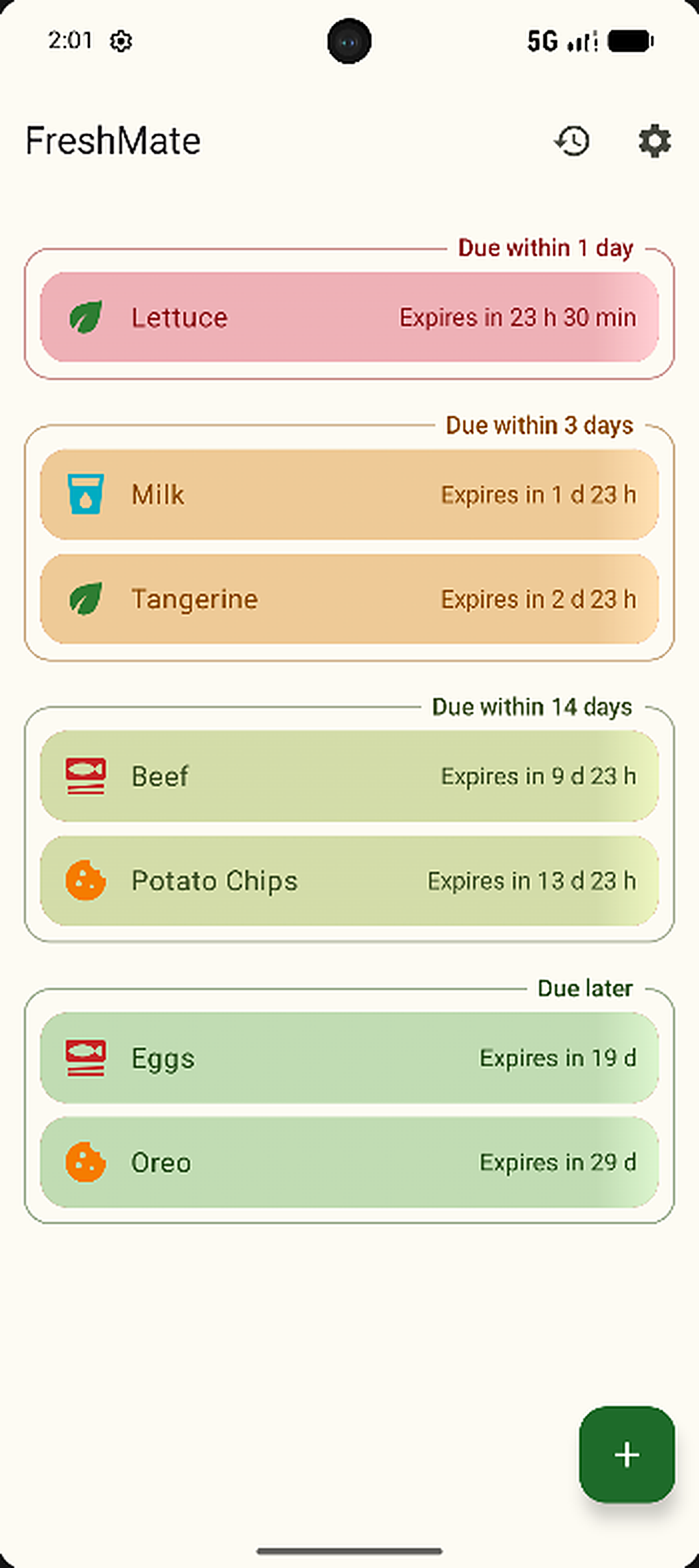 Screenshot of FreshMate