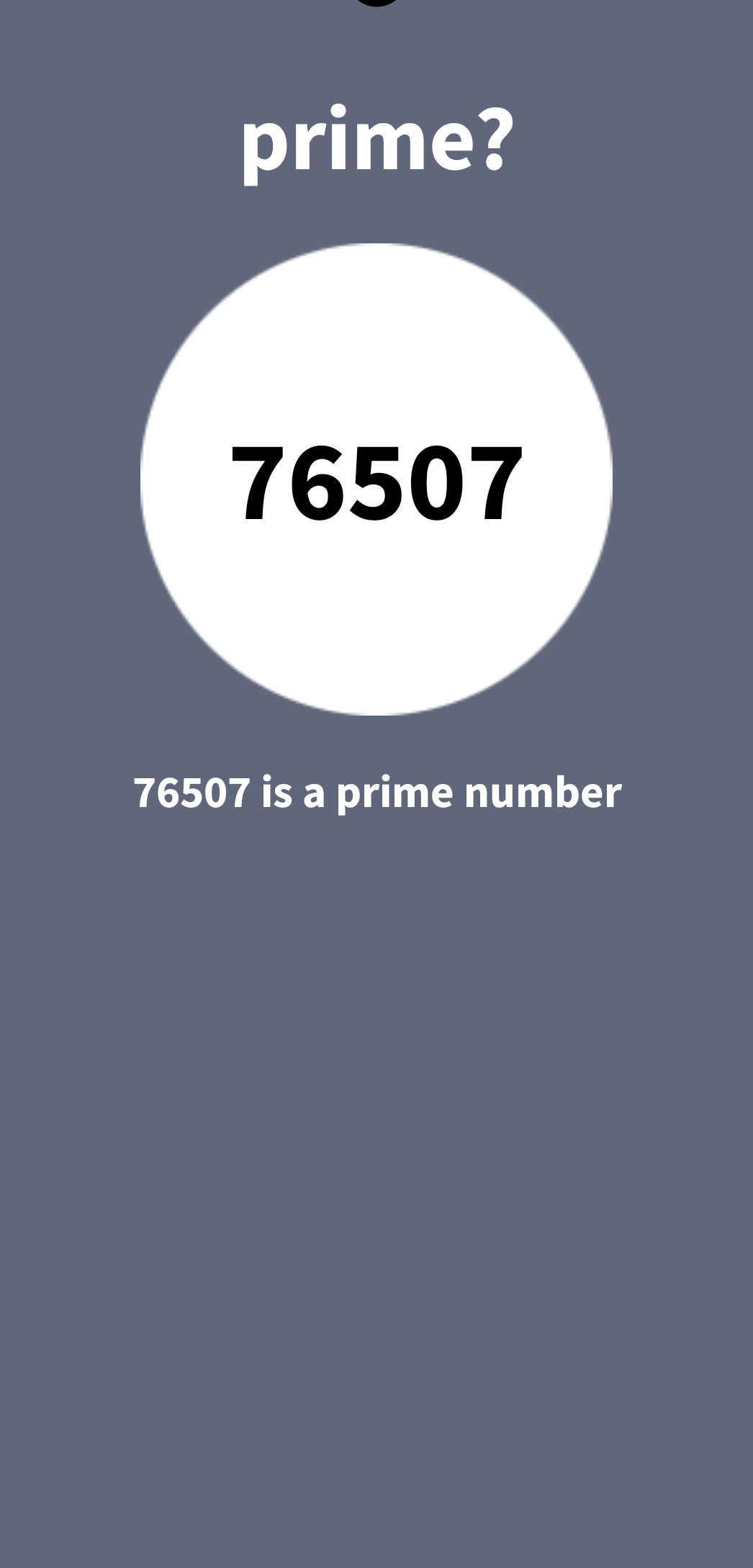 Screenshot of Is it Prime