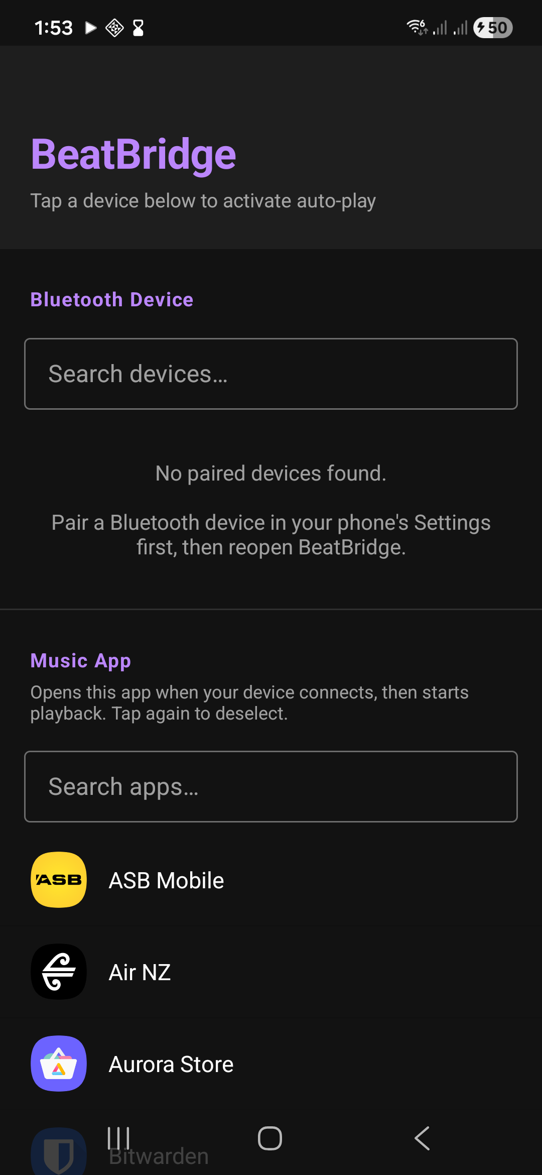 Screenshot of BeatBridge