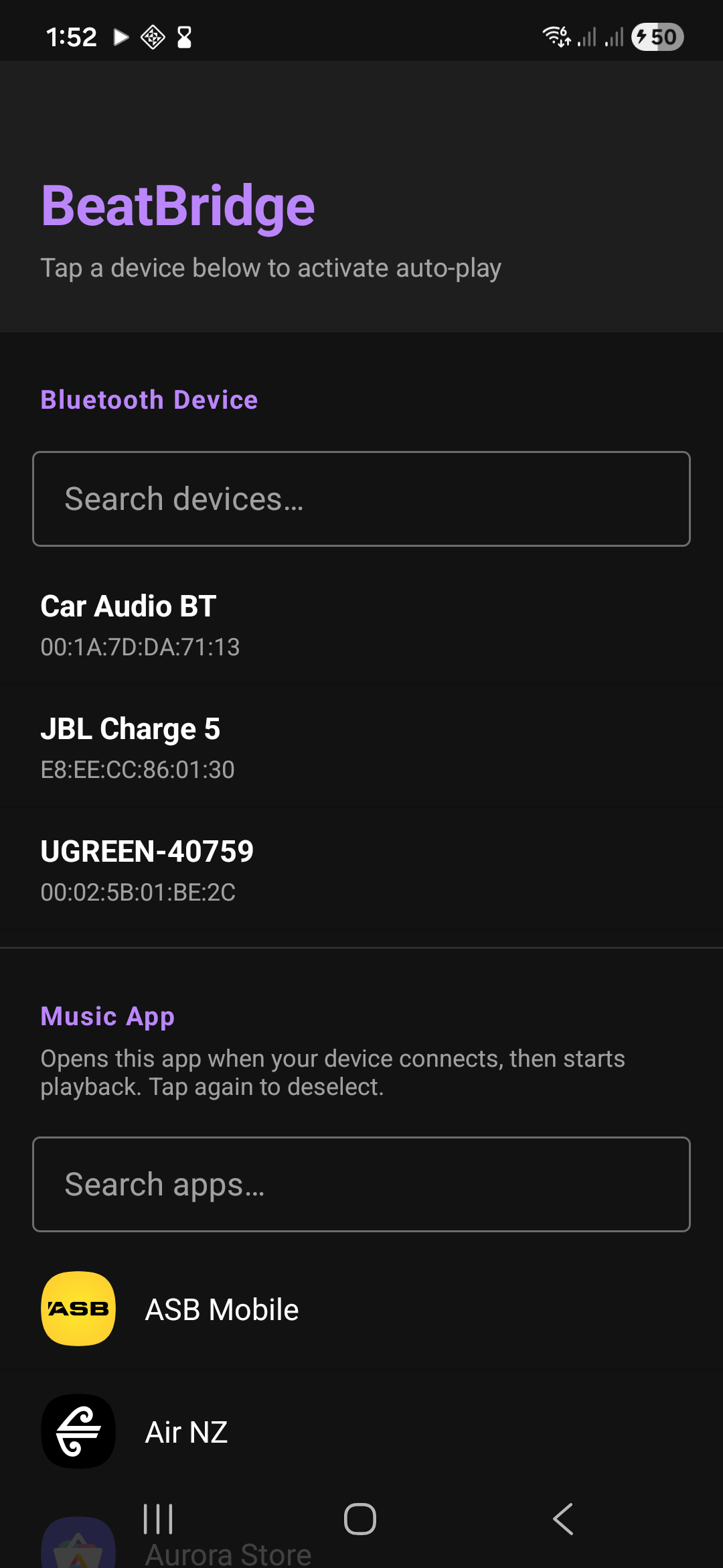 Screenshot of BeatBridge