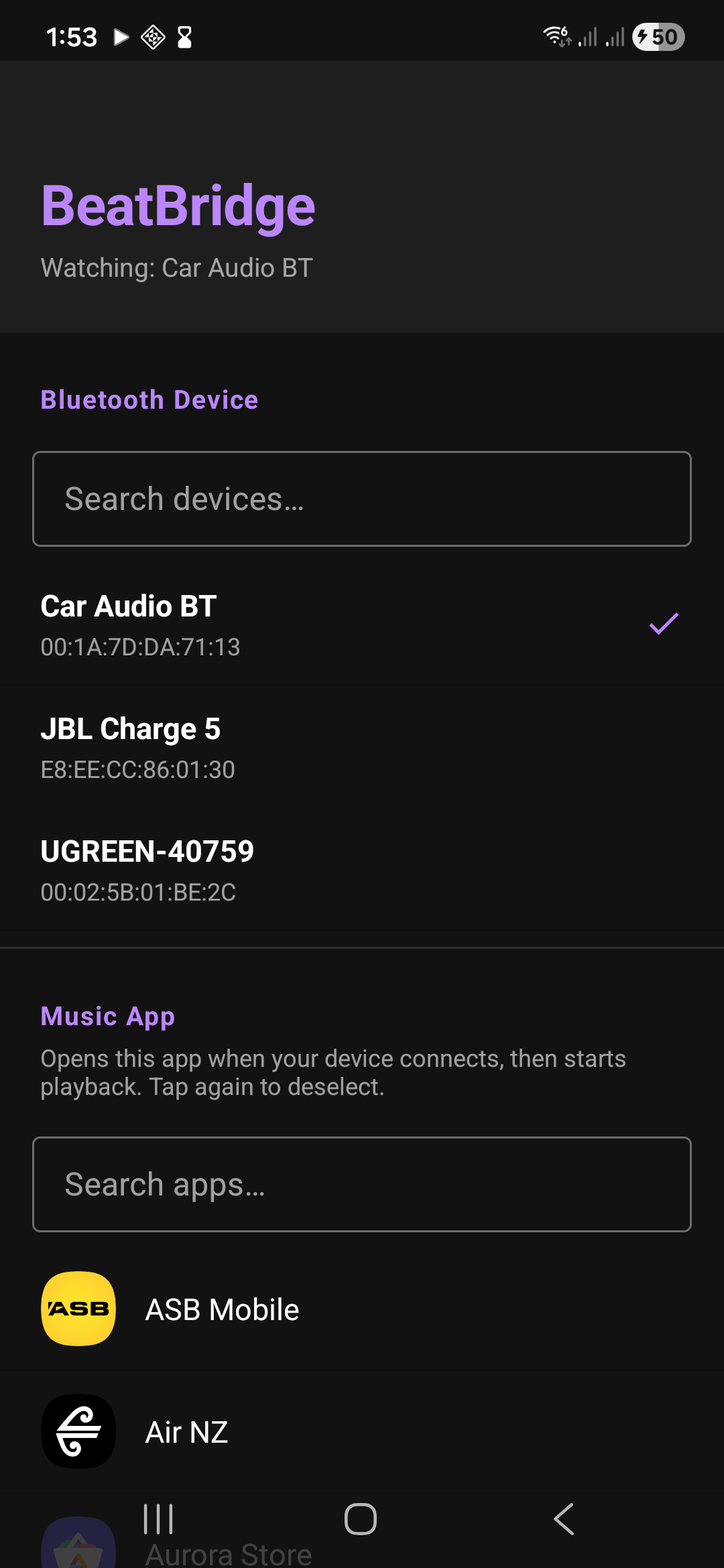 Screenshot of BeatBridge