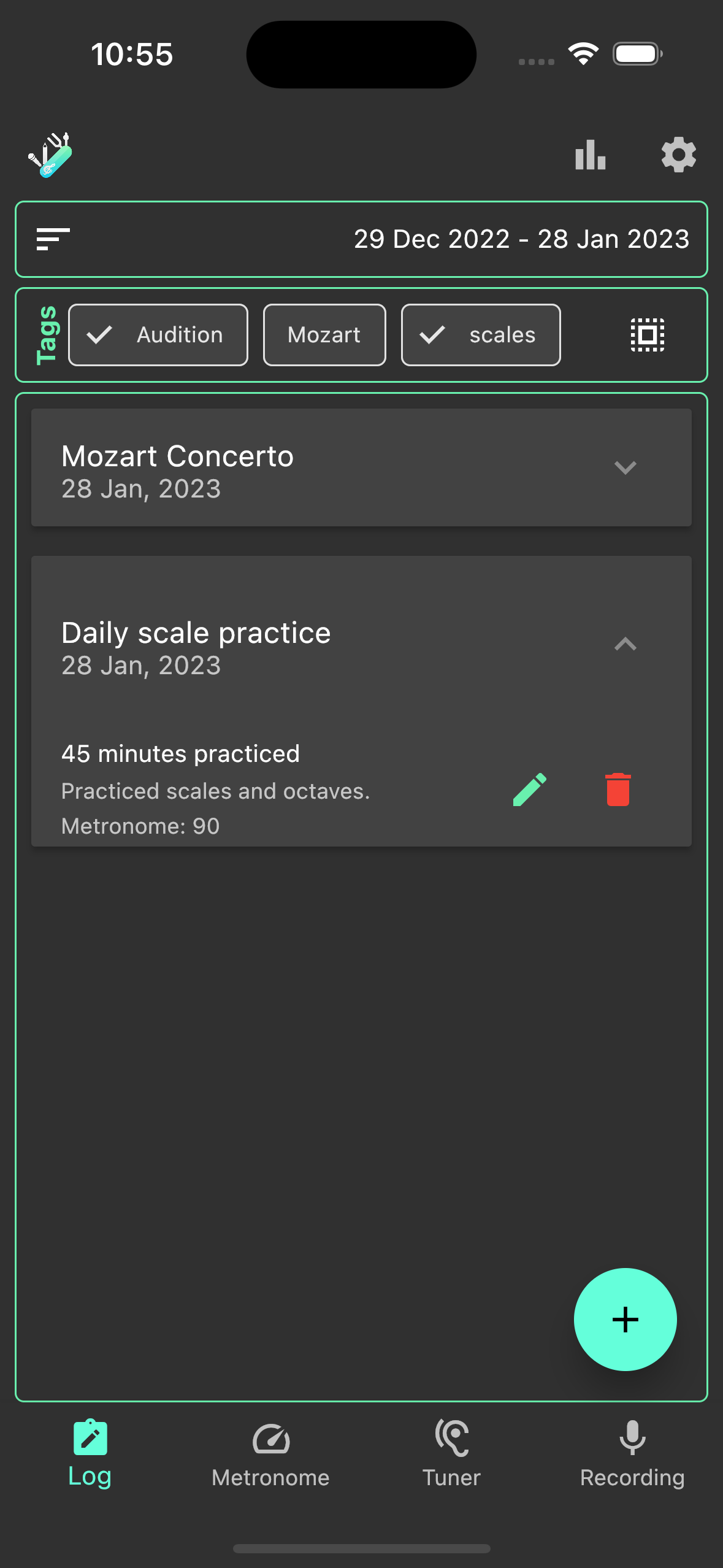 Screenshot of Practice Suite