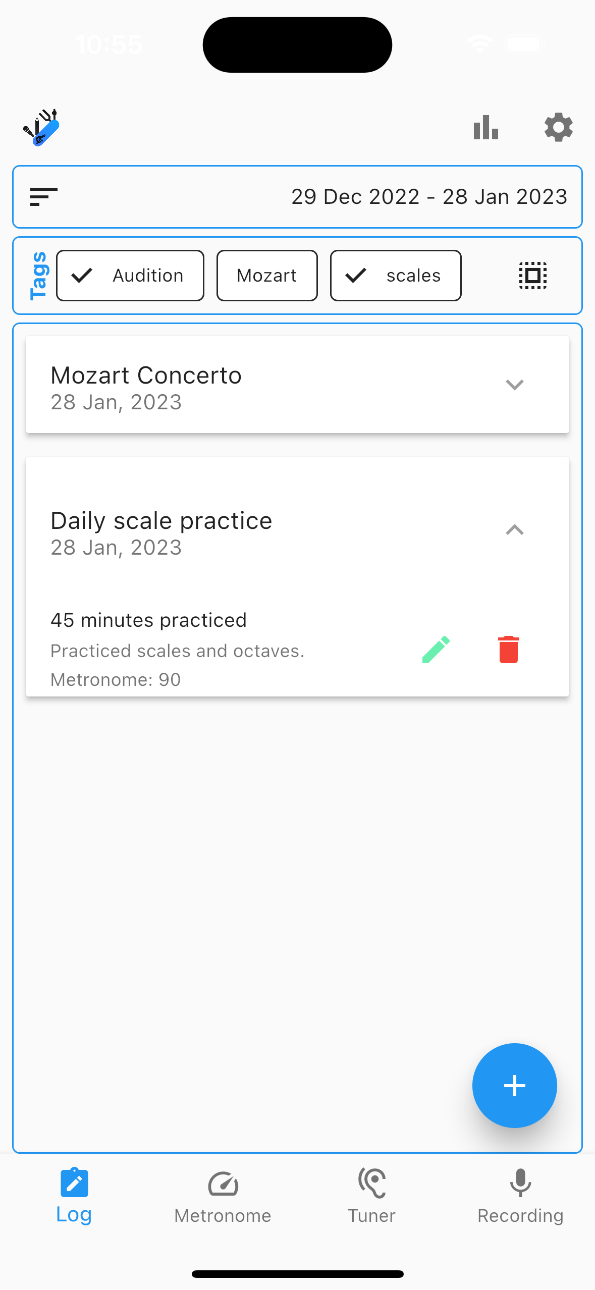Screenshot of Practice Suite