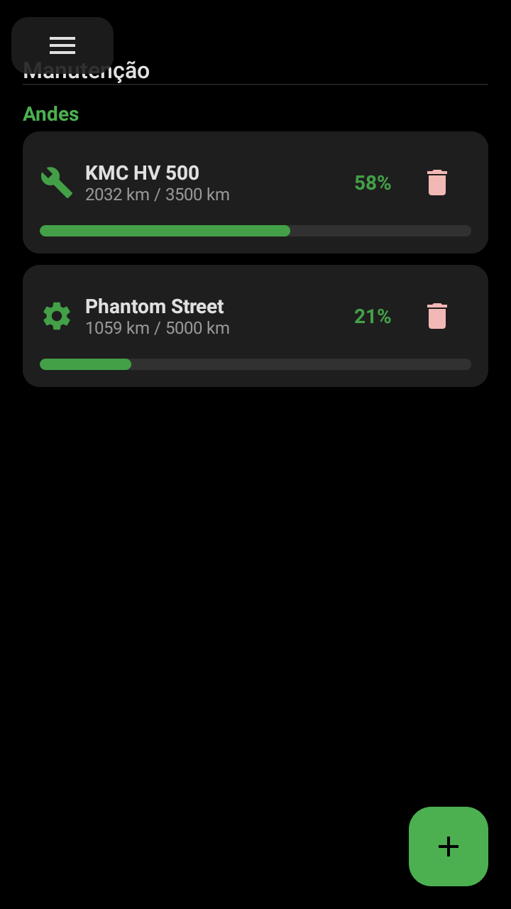 Screenshot of BikeTrackd