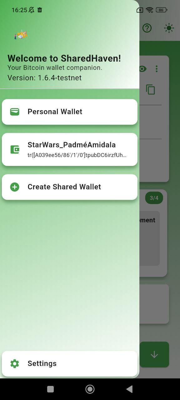 Screenshot of SharedHaven
