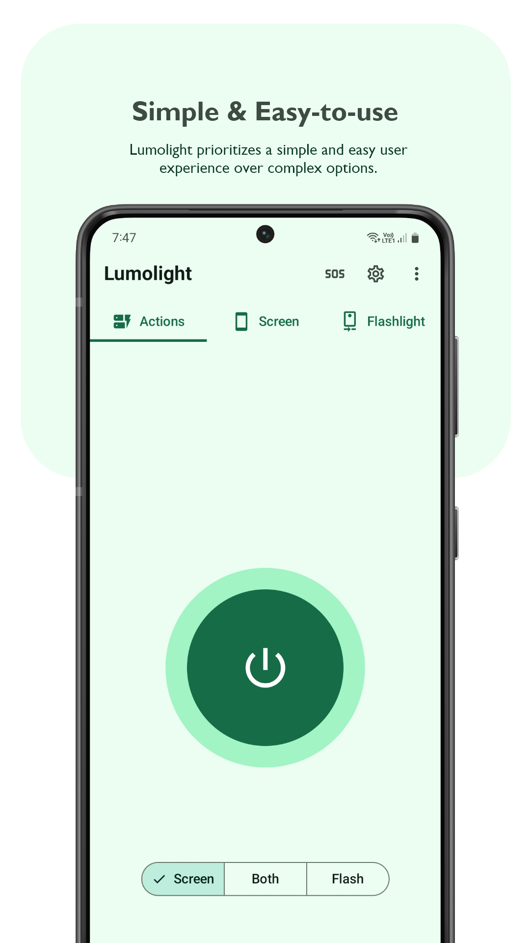 Screenshot of Lumolight: Screen & Flashlight