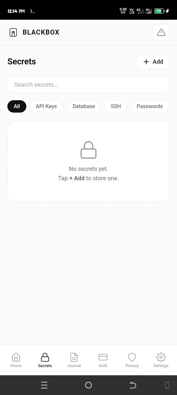 Screenshot of BLACKBOX