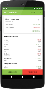Screenshot of Money Tracker