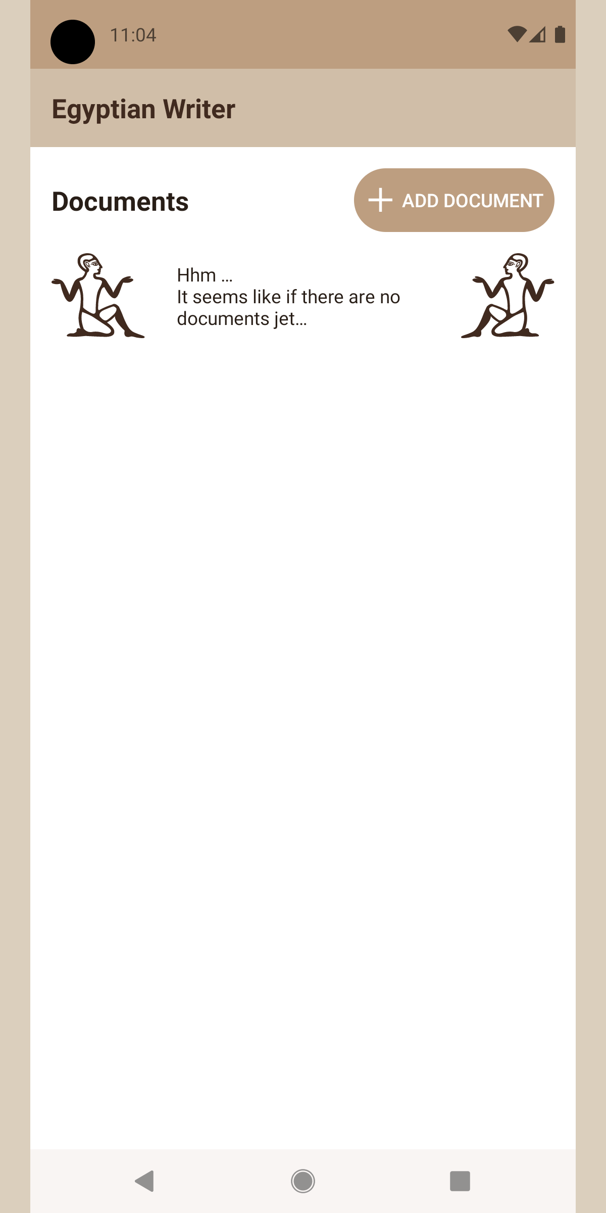 Screenshot of Egyptian Writer