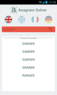 Screenshot of Anagram Solver