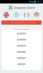 Screenshot of Anagram Solver