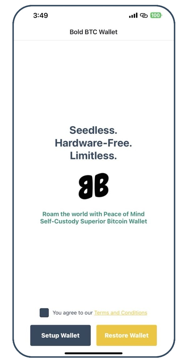 Screenshot of Bold Bitcoin Wallet