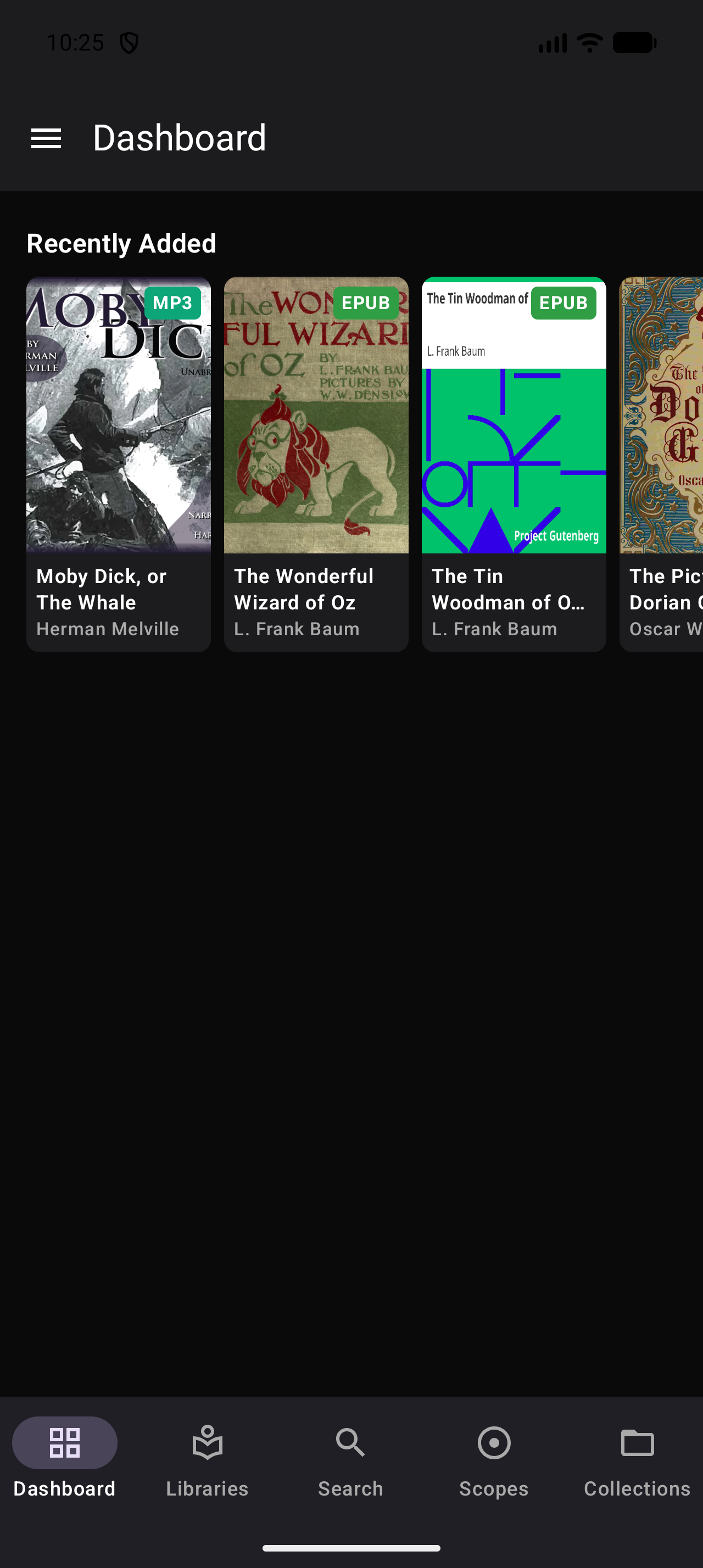 Screenshot of BookOrbit