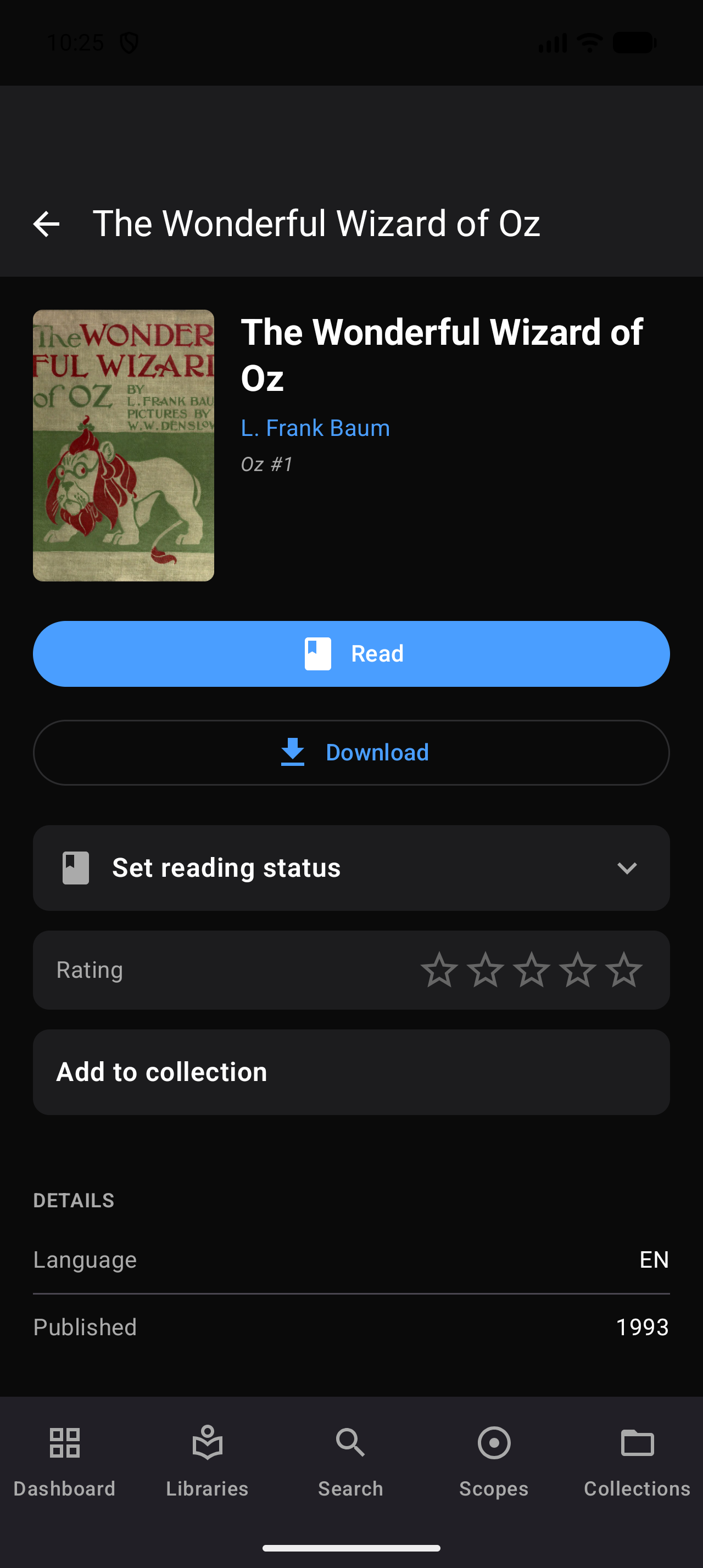 Screenshot of BookOrbit