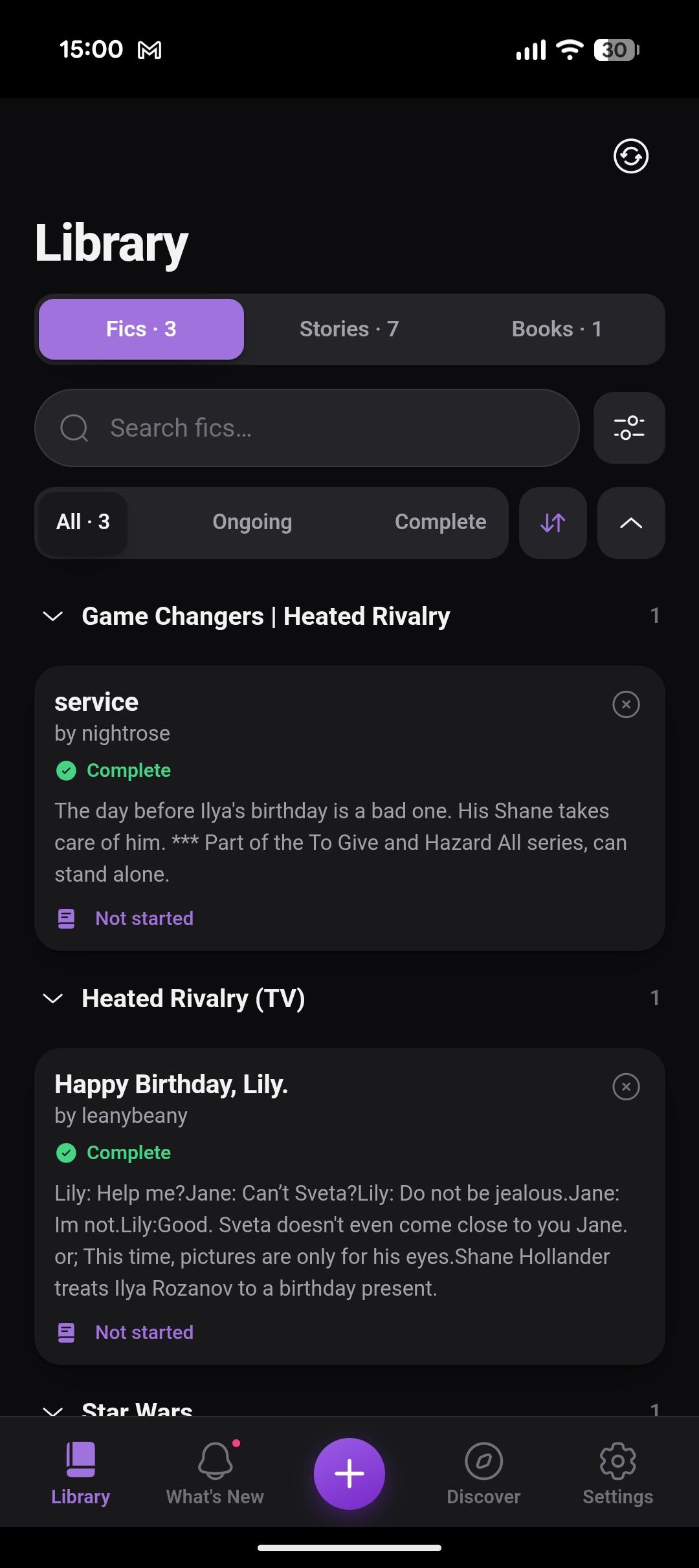 Screenshot of BookStash