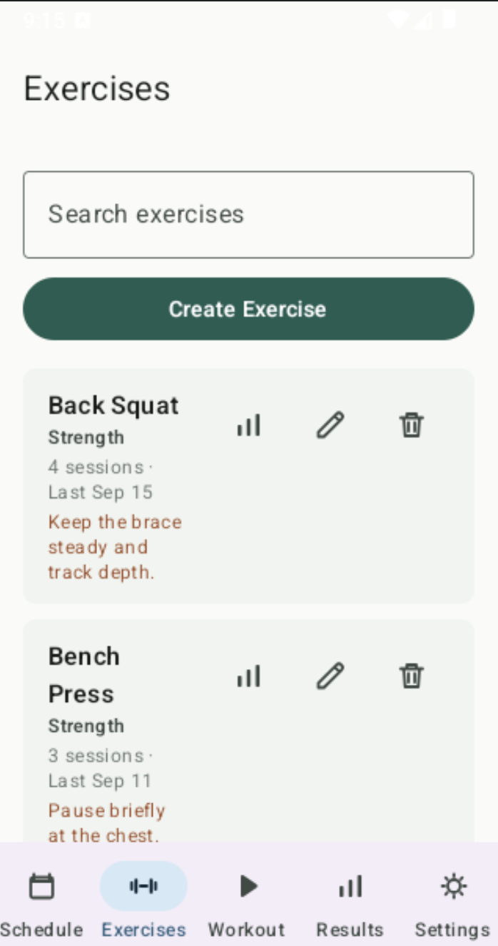 Screenshot of Gymbro