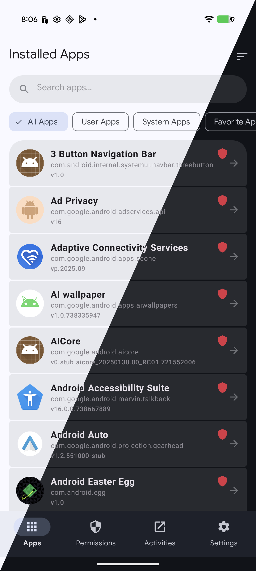 Screenshot of Buge App Manager
