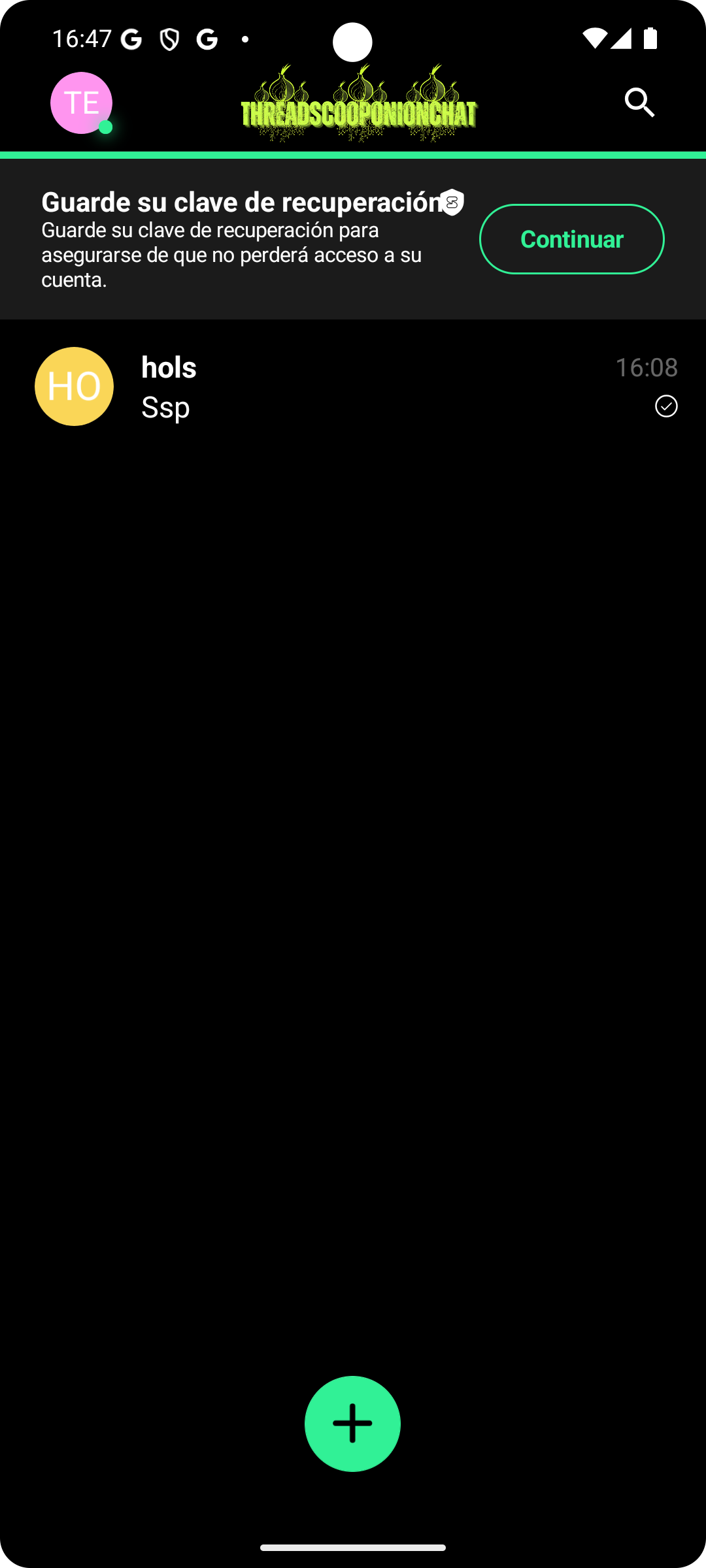 Screenshot of ThreatScoopOnionChat