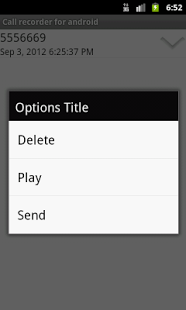 Screenshot of Call recorder for Android