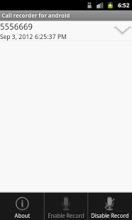 Screenshot of Call recorder for Android