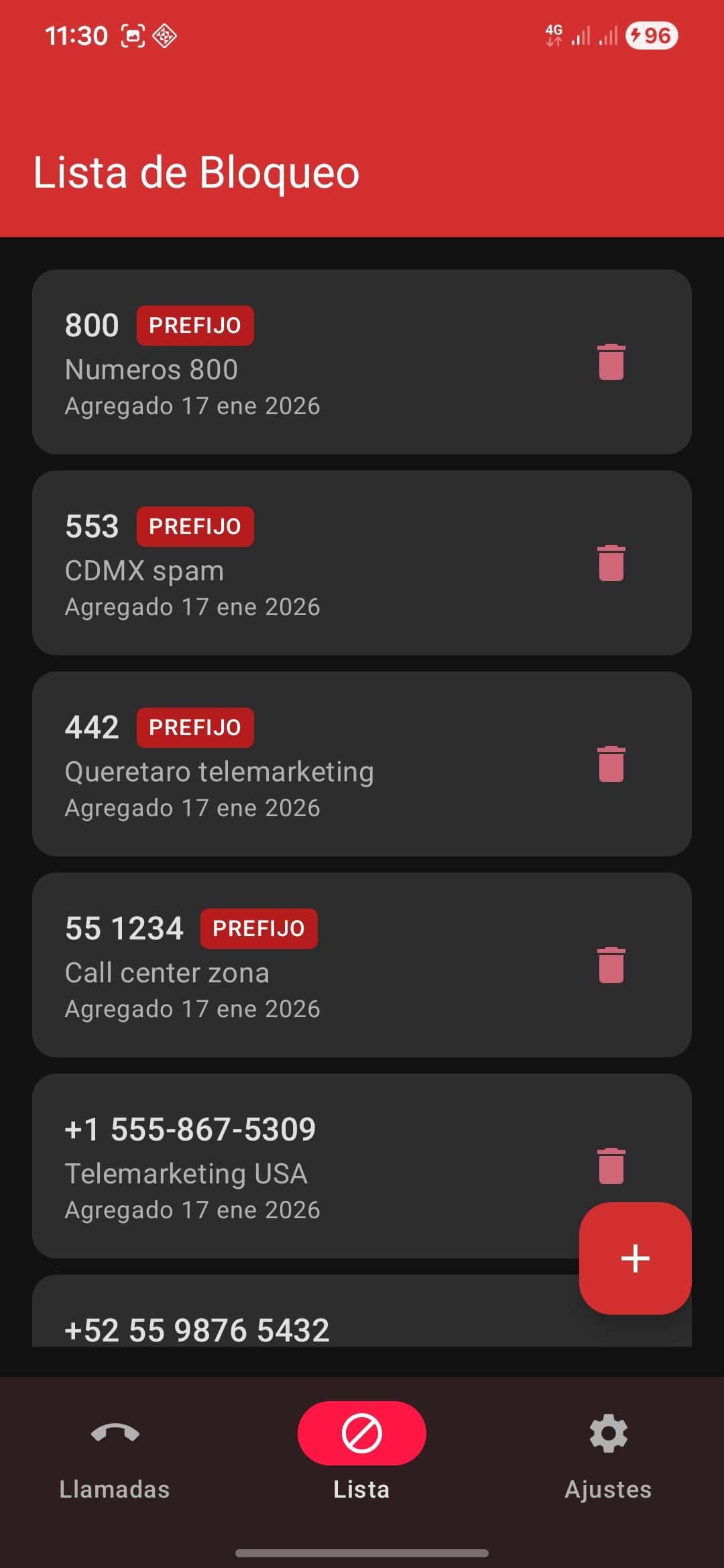 Screenshot of Call Blocker