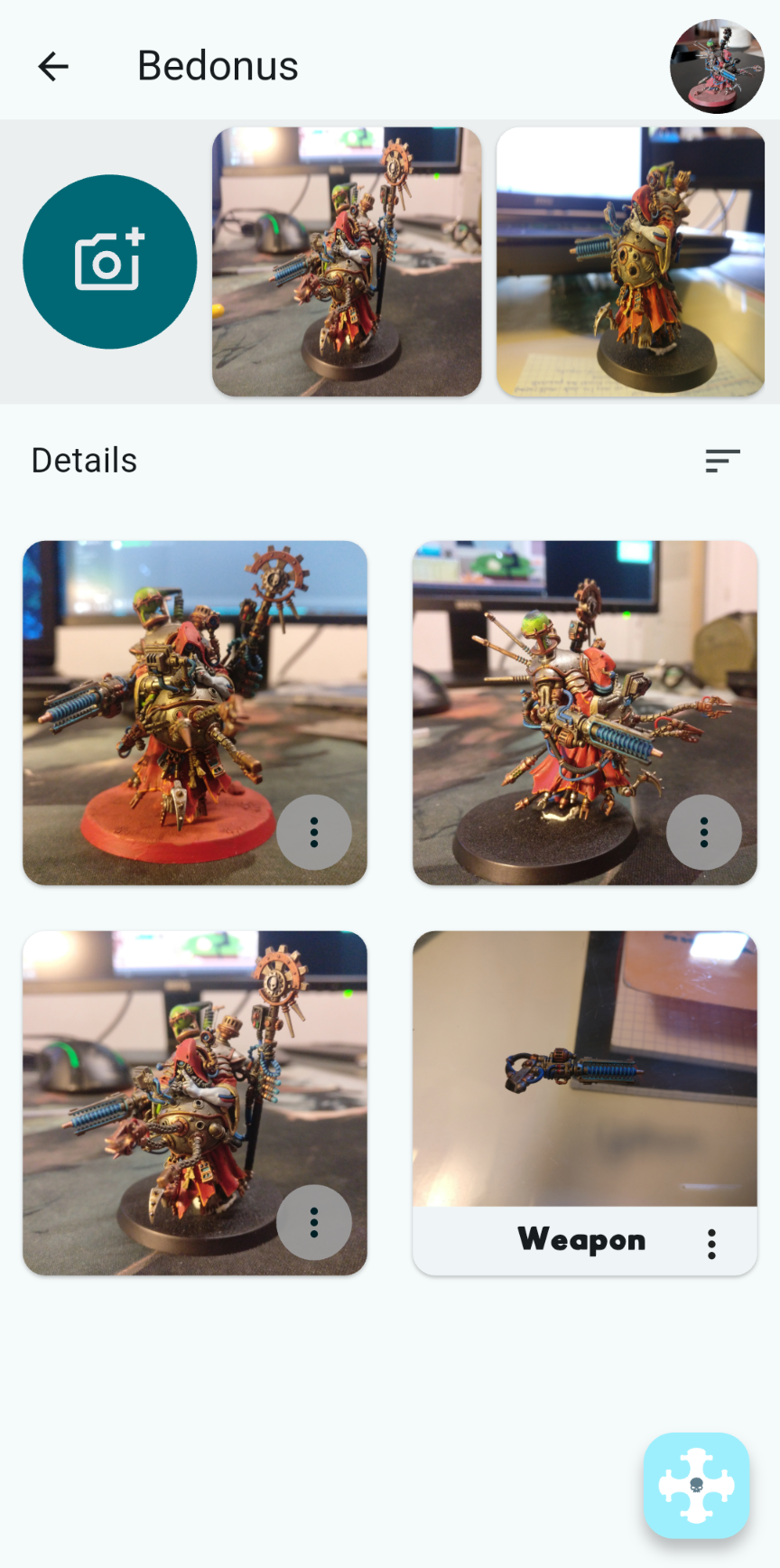 Screenshot of Minis companion