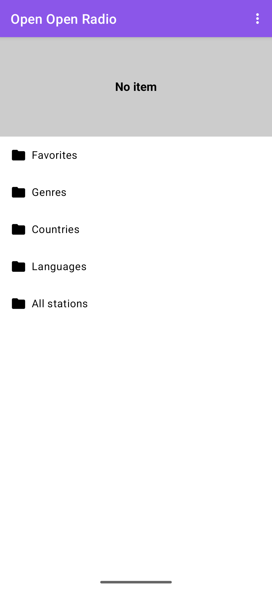 Screenshot of Open Open Radio