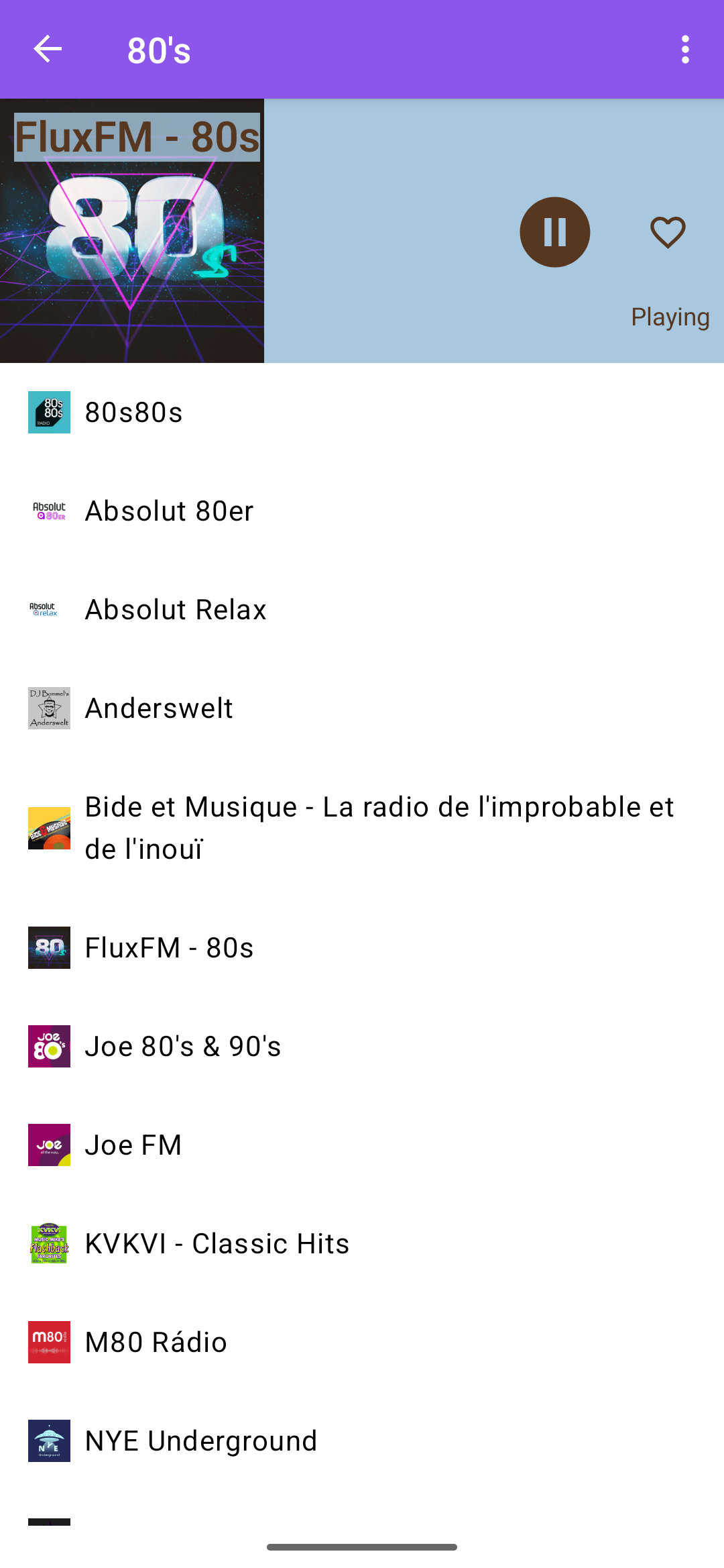 Screenshot of Open Open Radio