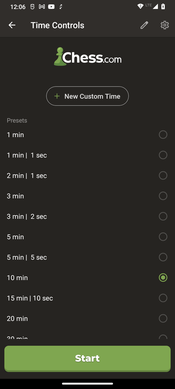 Screenshot of Chess Clock