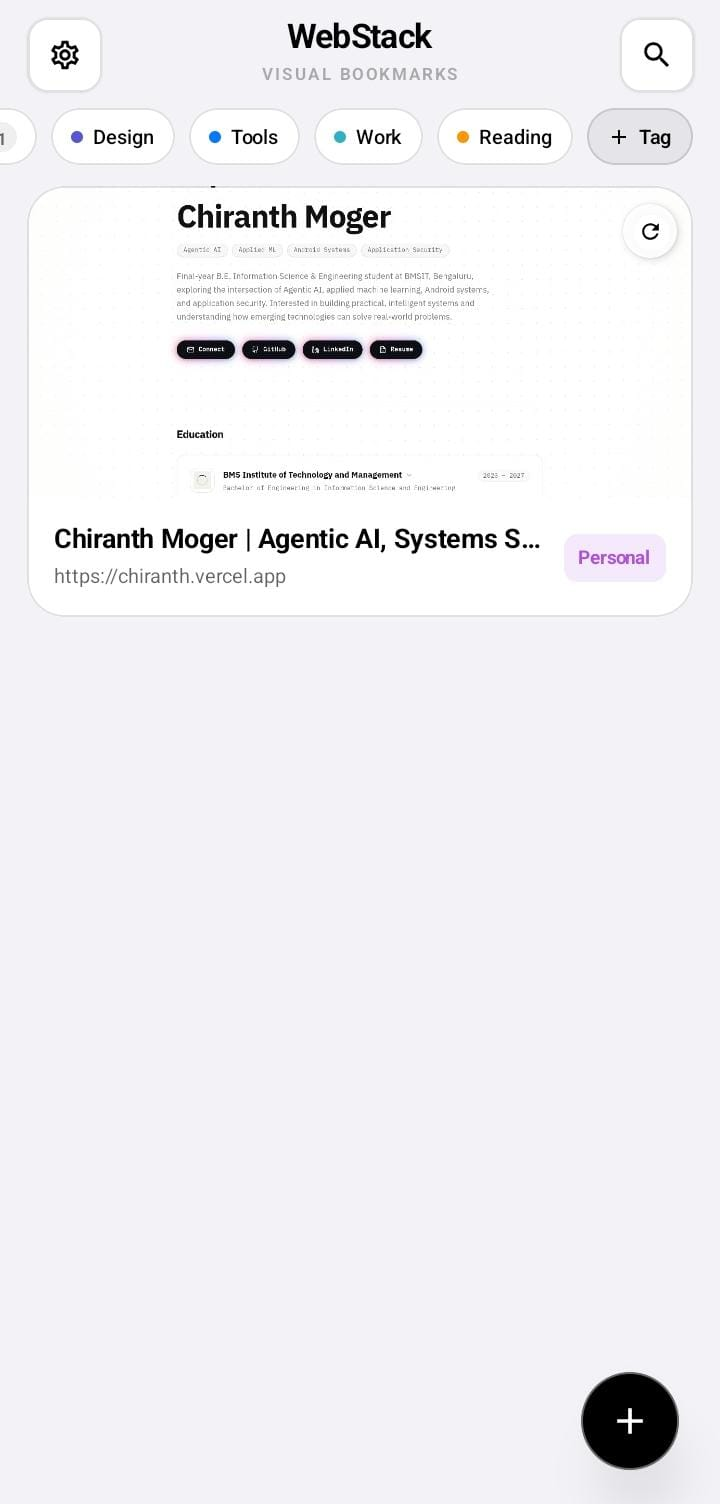 Screenshot of WebStack