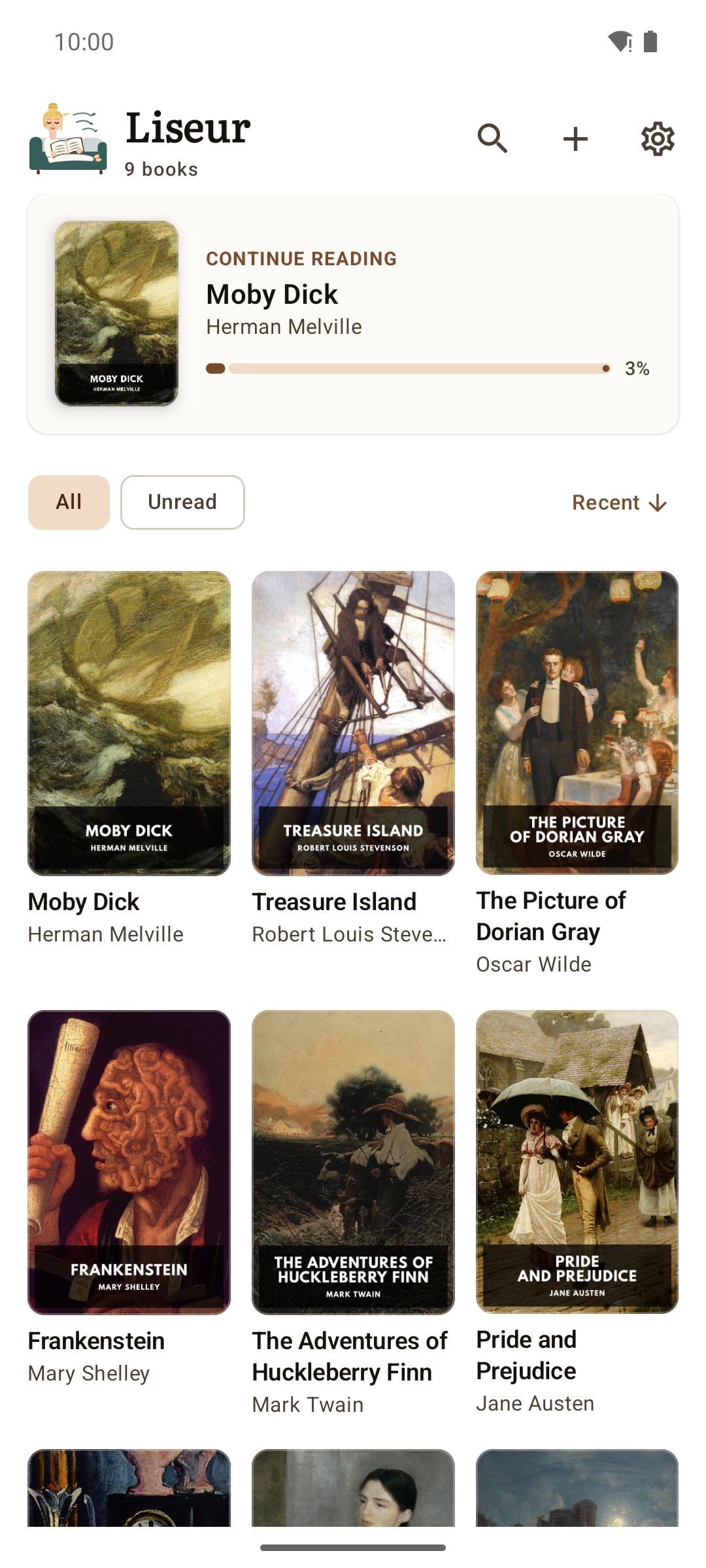 Screenshot of Liseur