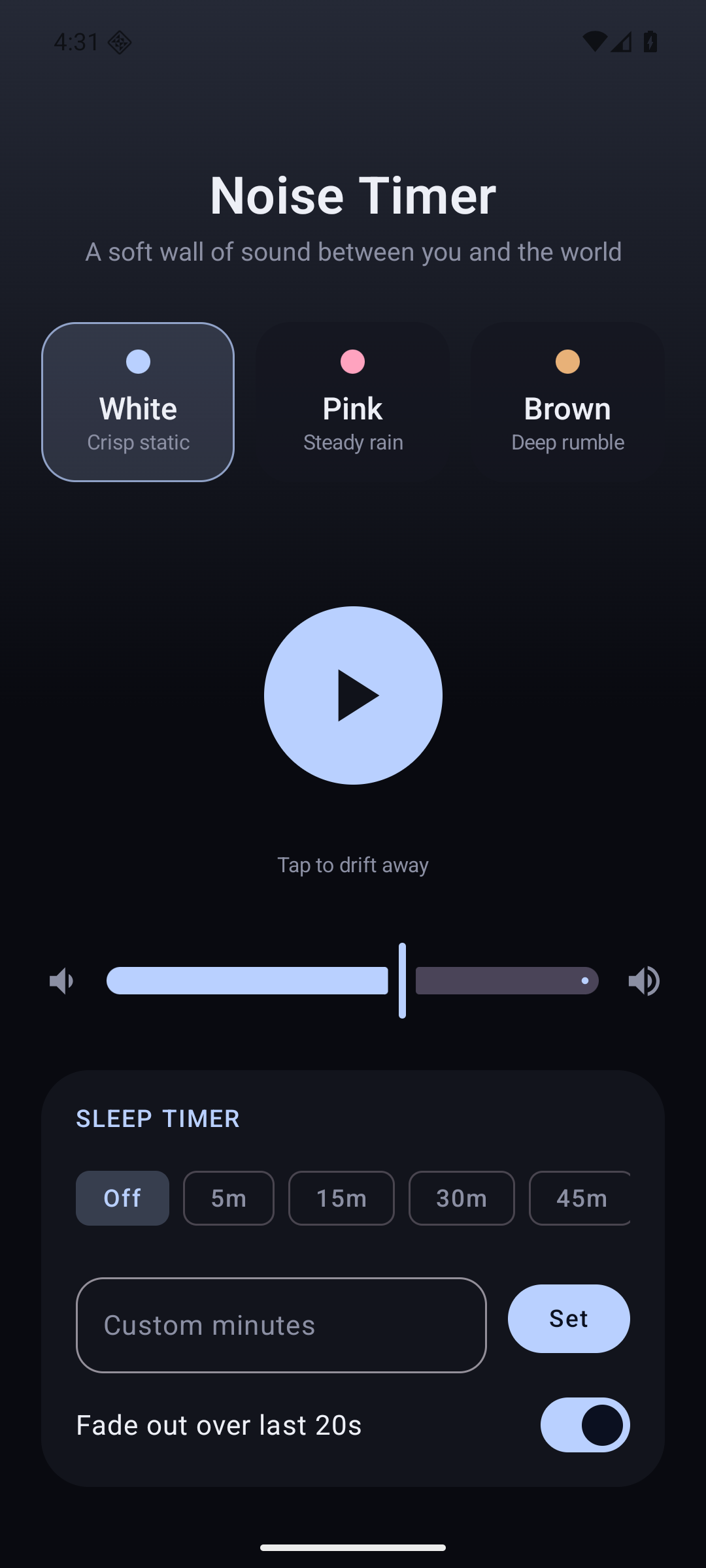 Screenshot of Noise Timer