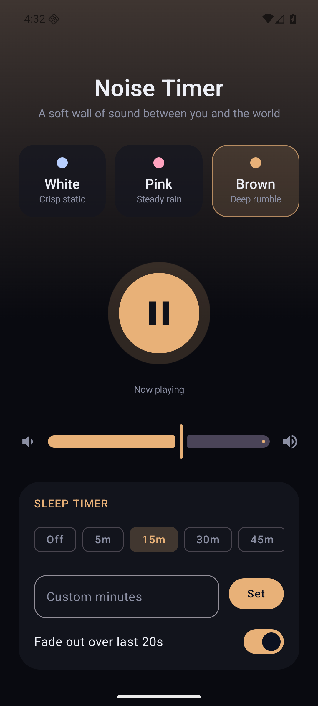 Screenshot of Noise Timer