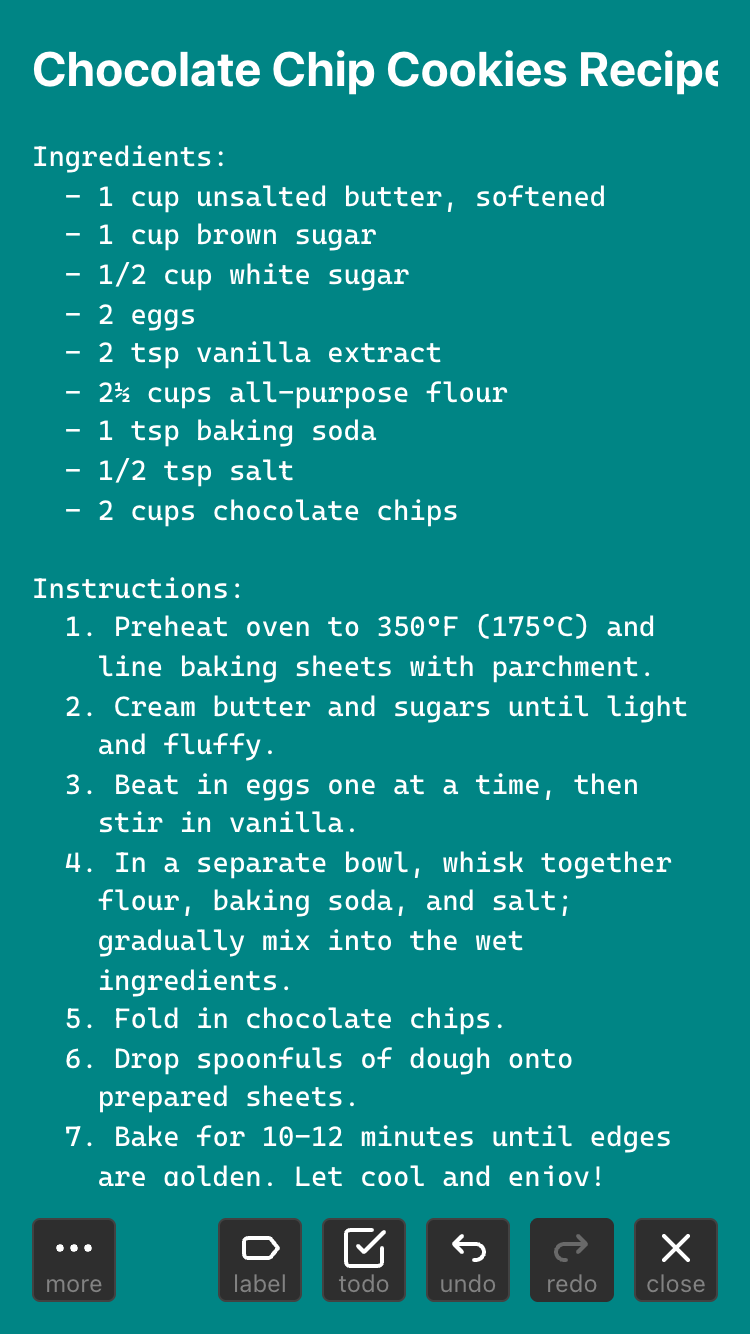 Screenshot of ciphernotes