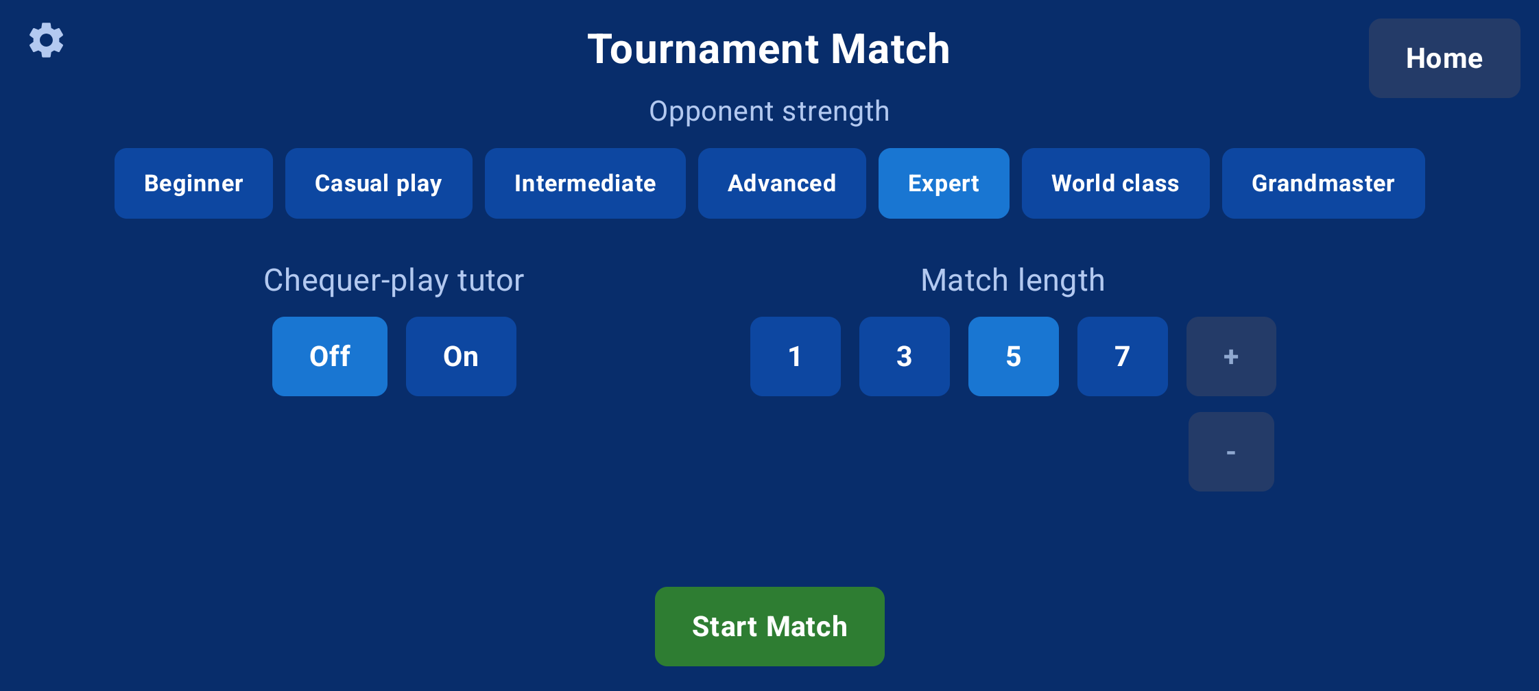 Screenshot of CBG -- Clavierhaus BackGammon