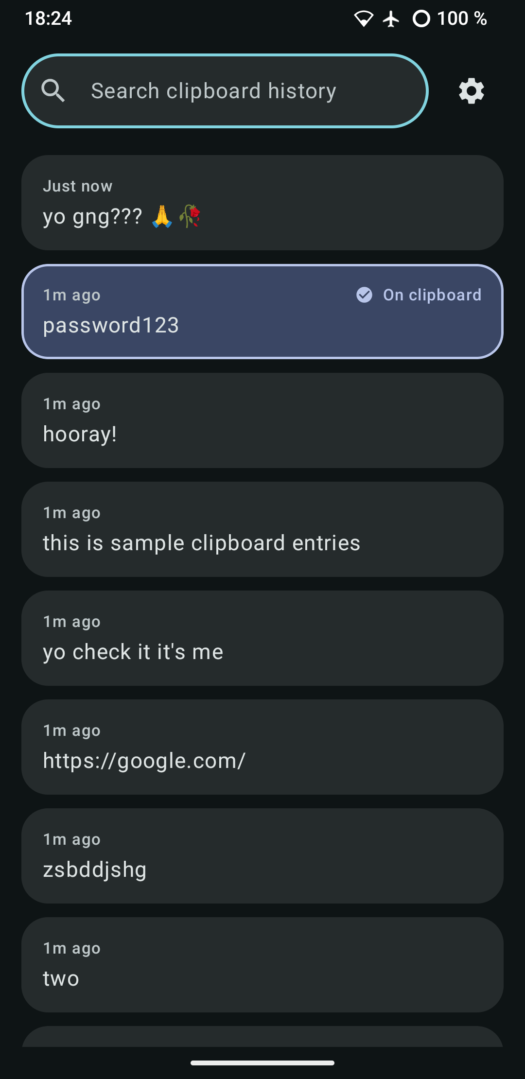 Screenshot of ClipVault