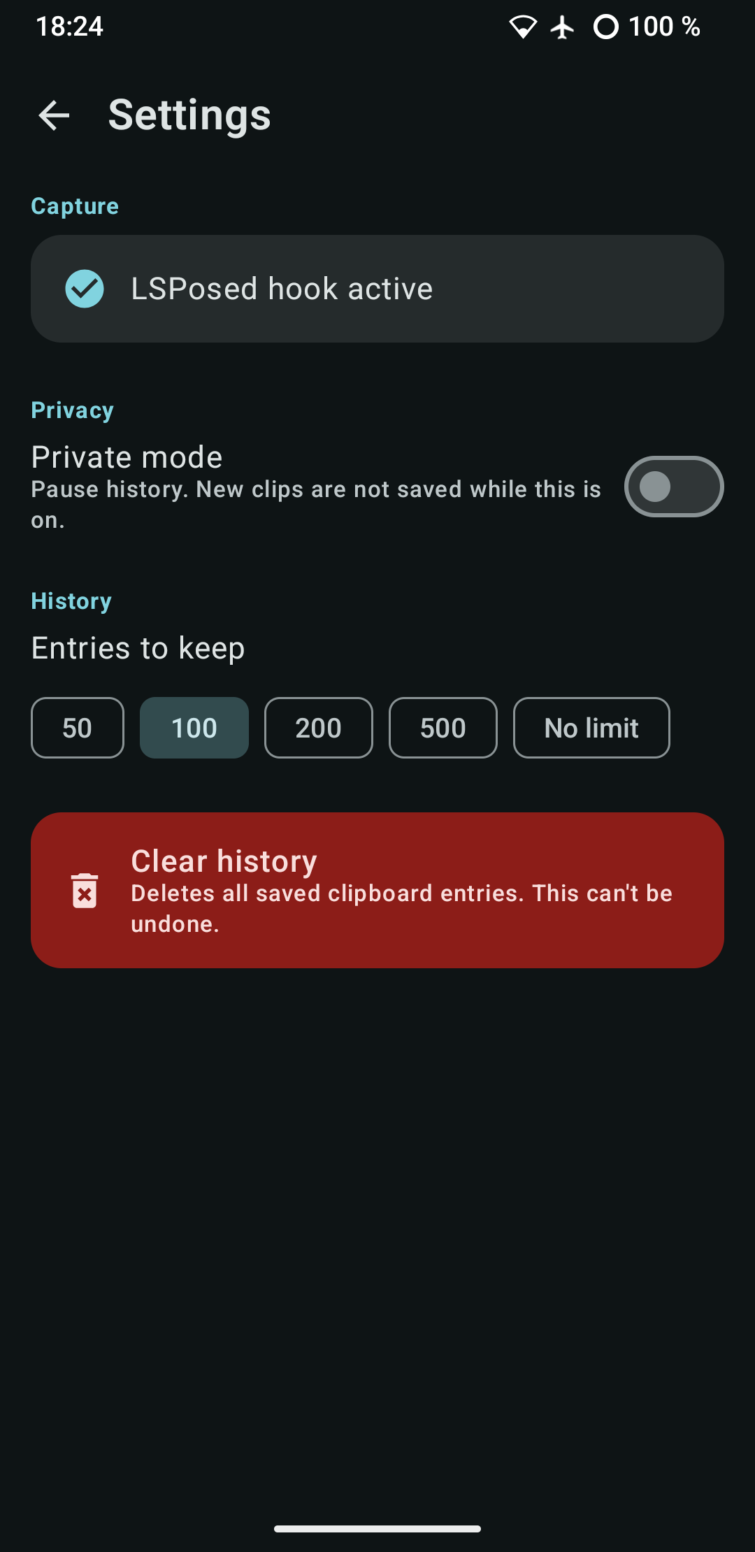 Screenshot of ClipVault