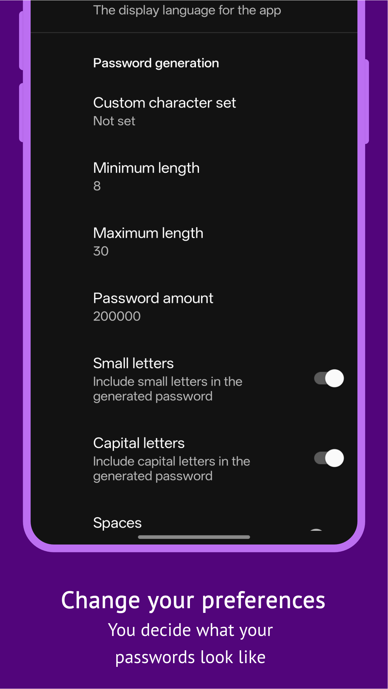 Screenshot of Advanced PassGen