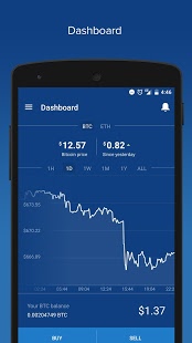 Screenshot of Coinbase