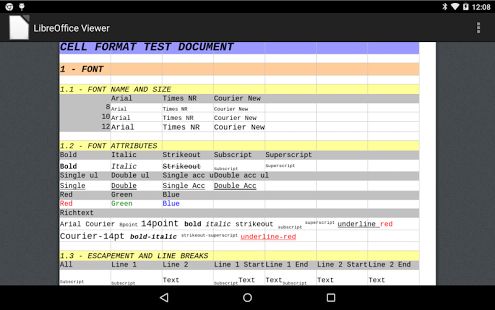 Screenshot of LibreOffice Viewer Beta